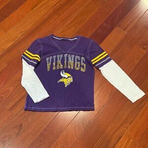 Minnesota Vikings Long Sleeve Rhinestone Shirt